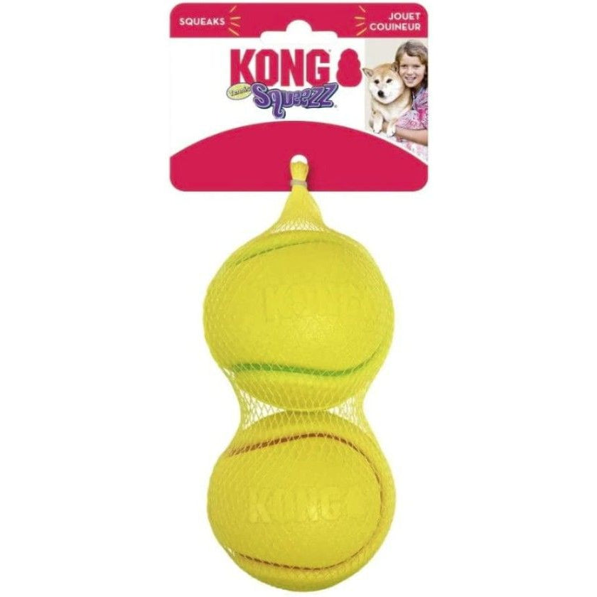 KONG Squeezz Tennis Ball Assorted Colors-Dog-KONG-Large - 2 count-