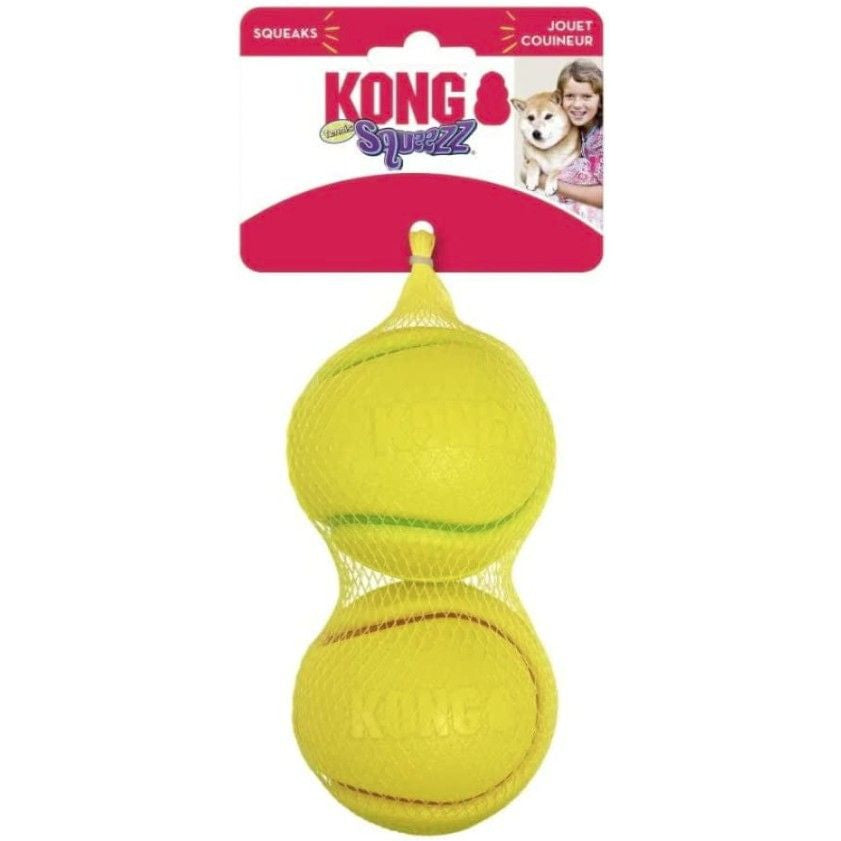 KONG Squeezz Tennis Ball Assorted Colors-Dog-KONG-Medium 2 count-