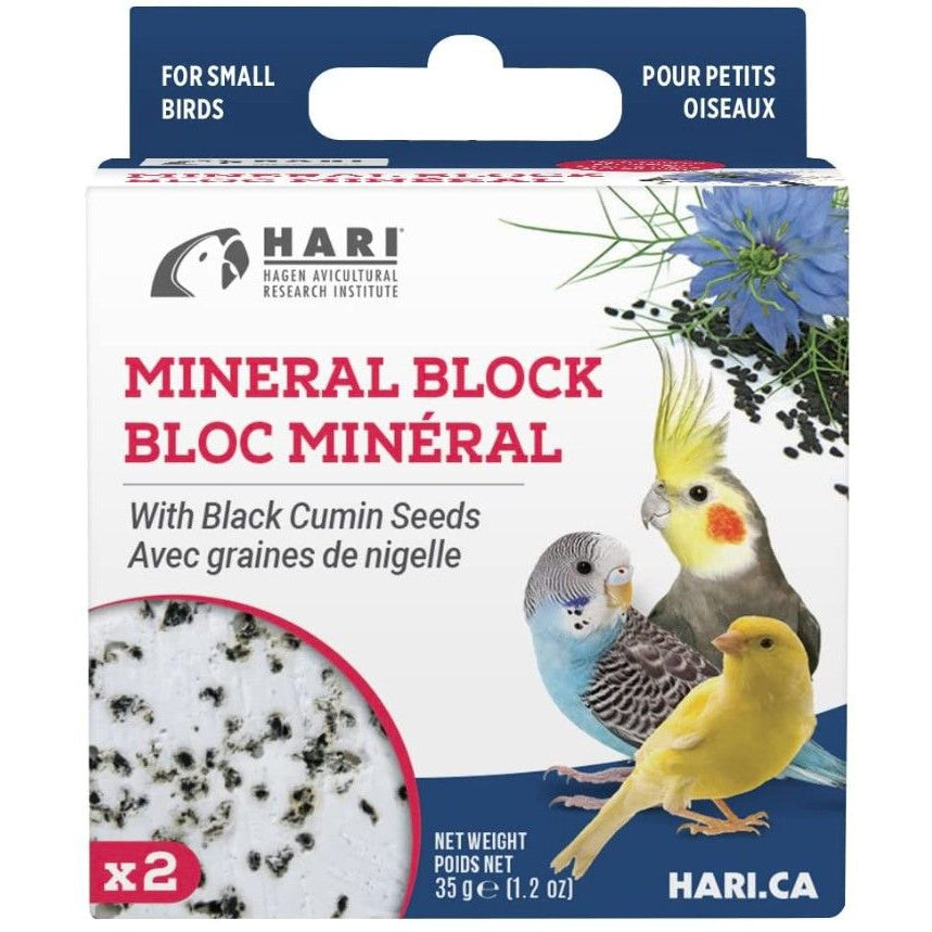 HARI Black Cumin Seed Mineral Block for Small Birds-Bird-Hari-1.2 oz-