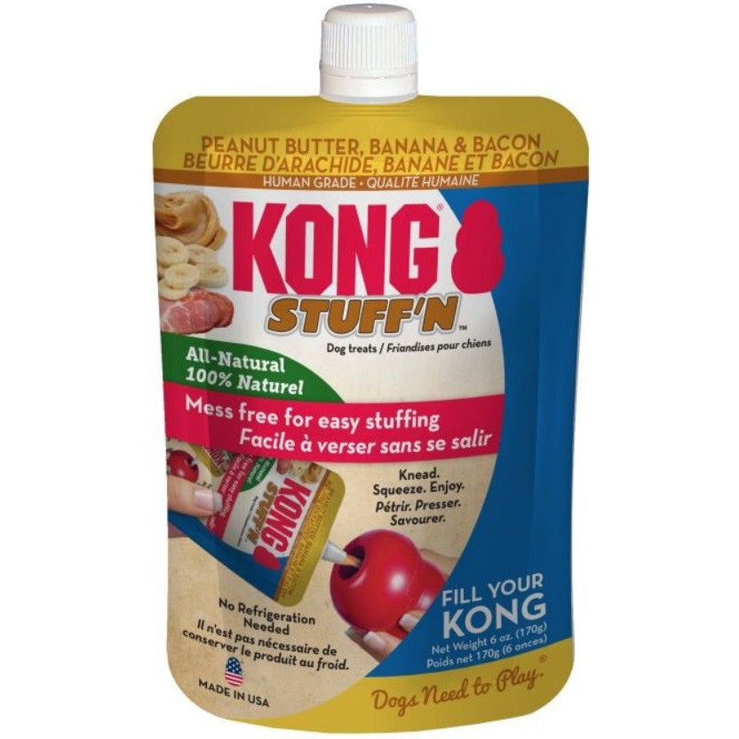 KONG Stuff'N All Natural Peanut Butter, Banana and Bacon for Dogs-Dog-KONG-6 oz-