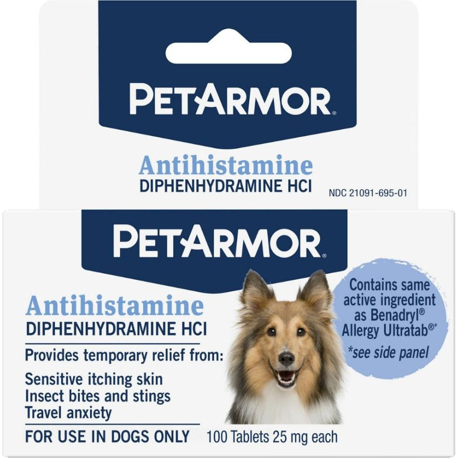 PetArmor Antihistamine Medication for Allergies for Dogs-Dog-PetArmor-100 count-