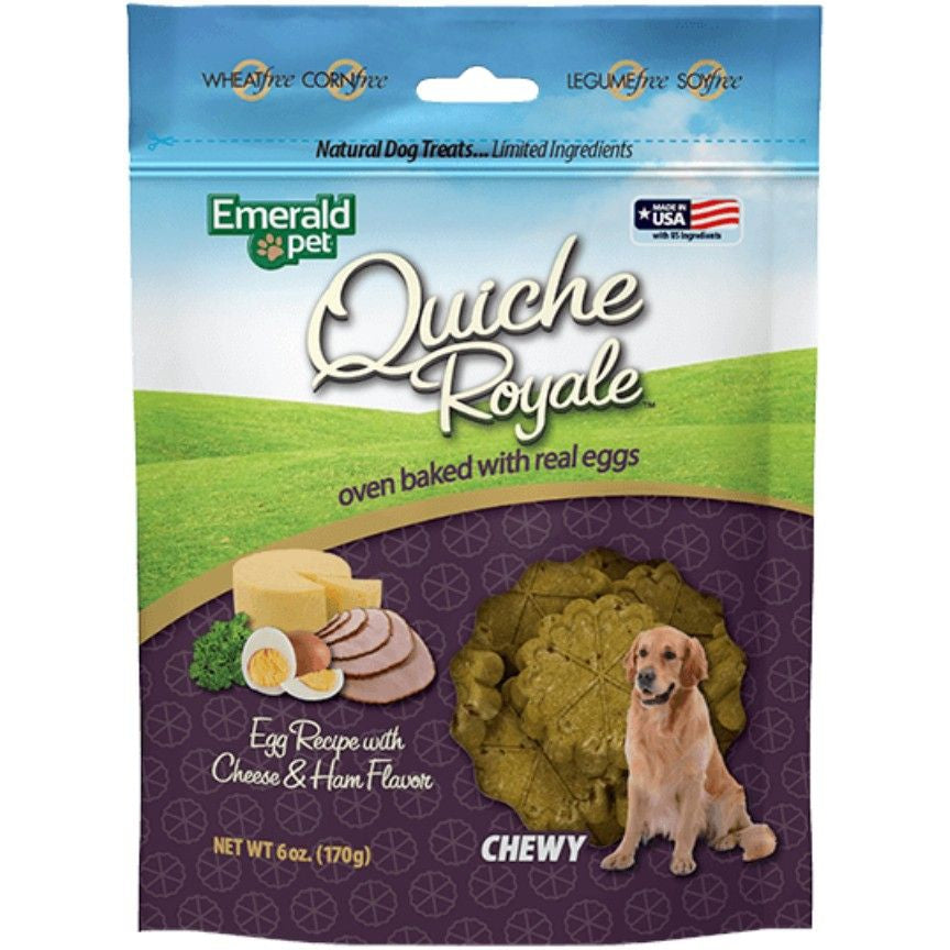 Emerald Pet Quiche Royal Ham and Cheese Treat for Dogs-Dog-Emerald Pet-6 oz-