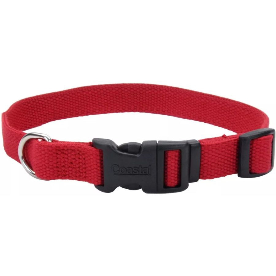 Coastal Pet New Earth Soy Adjustable Dog Collar Cranberry-Dog-Coastal Pet-8-12"L x 5/8"W-