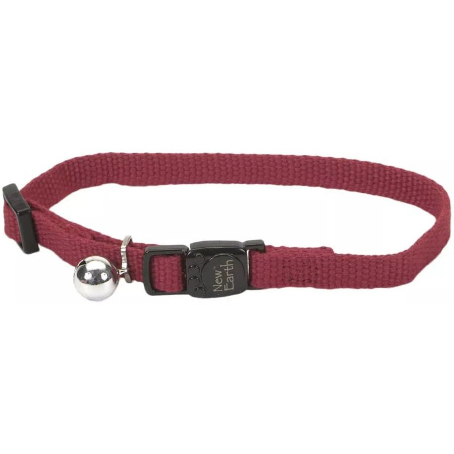 Coastal Pet New Earth Soy Breakaway Cat Collar Cranberry Red-Cat-Coastal Pet-8-12"L x 3/8"W-