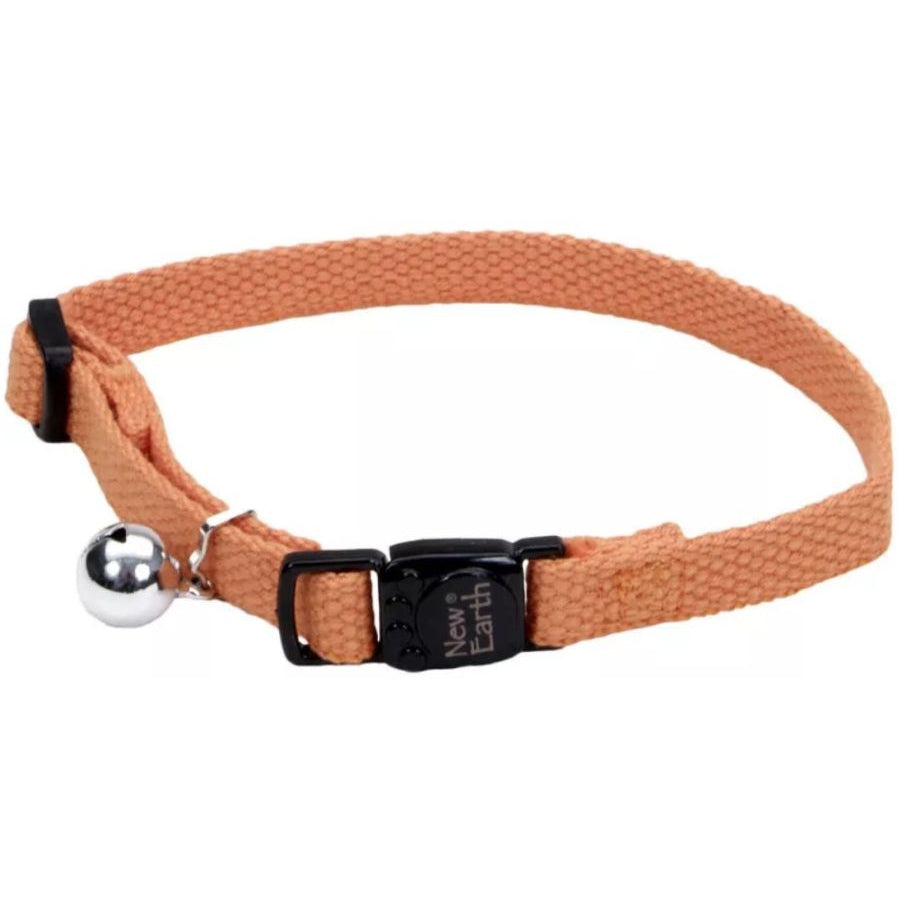 Coastal Pet New Earth Soy Breakaway Cat Collar Pumpkin Orange-Cat-Coastal Pet-8-12"L x 3/8"W-