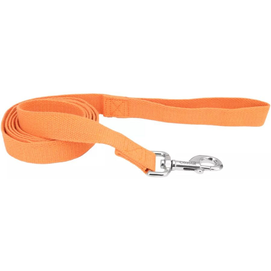 Coastal Pet New Earth Soy Dog Lead Pumpkin Orange-Dog-Coastal Pet-6 feet x 1"W-