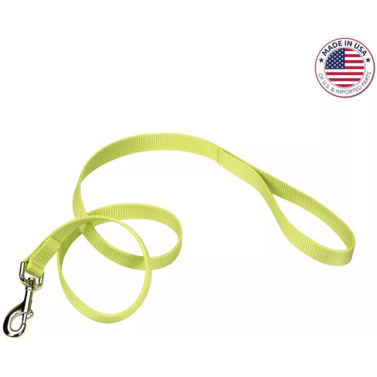 Coastal Pet Single-Ply Nylon Dog Leash Lime Green-Dog-Coastal Pet-6 feet x 3/8"W-