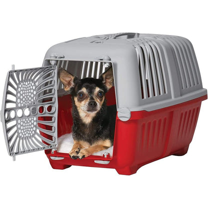 MidWest Spree Plastic Door Travel Carrier Red Pet Kennel-Dog-Mid West-X-Small - 1 count-