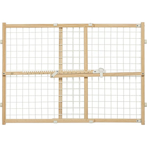 MidWest Wire Mesh Wood Presuure Mount Pet Safety Gate-Dog-Mid West-24" tall - 1 count-