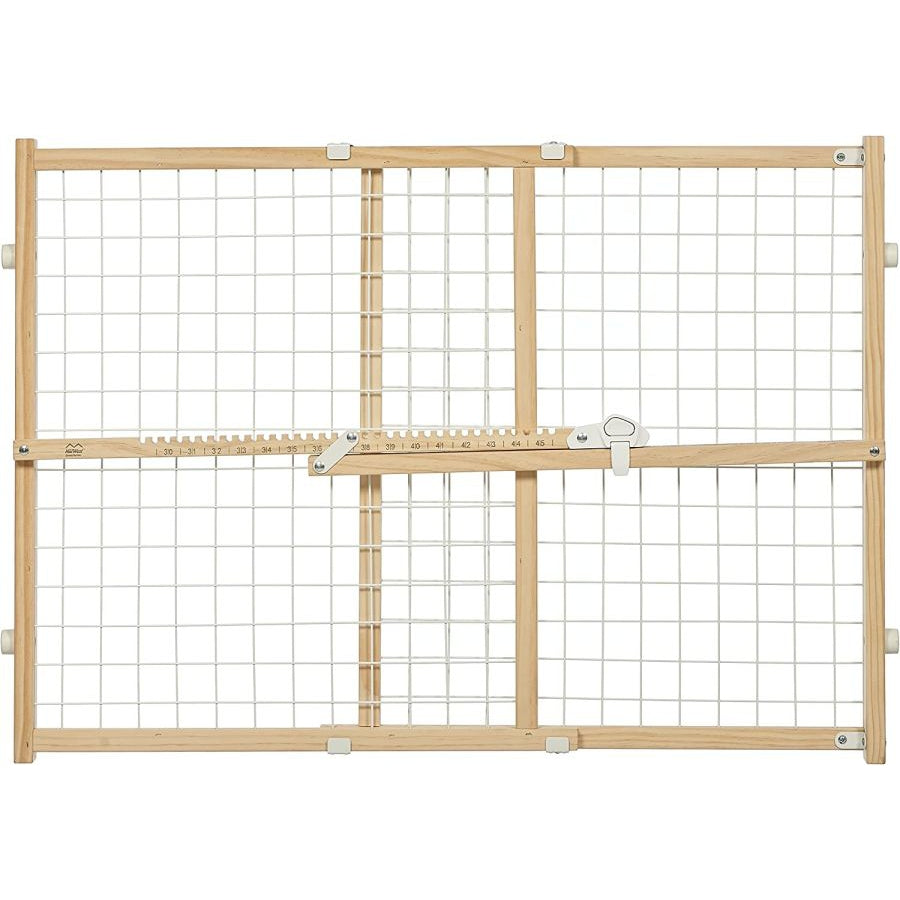 MidWest Wire Mesh Wood Presuure Mount Pet Safety Gate-Dog-Mid West-24" tall - 1 count-