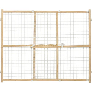 MidWest Wire Mesh Wood Presuure Mount Pet Safety Gate-Dog-Mid West-32" tall - 1 count-