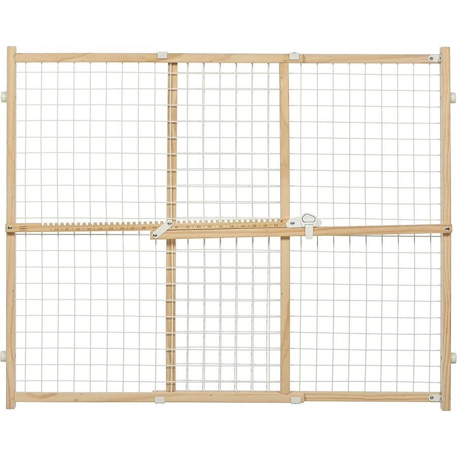 MidWest Wire Mesh Wood Presuure Mount Pet Safety Gate-Dog-Mid West-32" tall - 1 count-