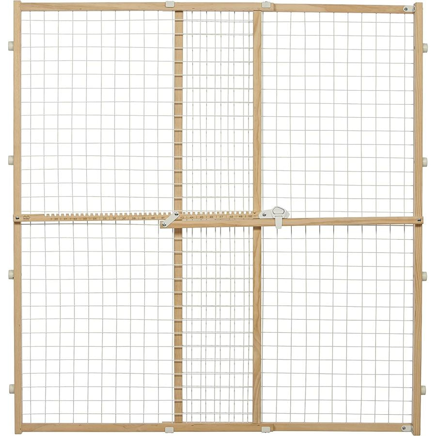 MidWest Wire Mesh Wood Presuure Mount Pet Safety Gate-Dog-Mid West-44" tall - 1 count-