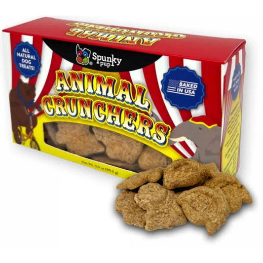 Spunky Pup Animal Crunchers All Natural Dog Biscuit Treat Peanut Butter Flavor-Dog-Spunky Pup-3.5 oz-