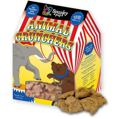 Spunky Pup Animal Crunchers All Natural Dog Biscuit Treat Peanut Butter Flavor-Dog-Spunky Pup-12 oz-