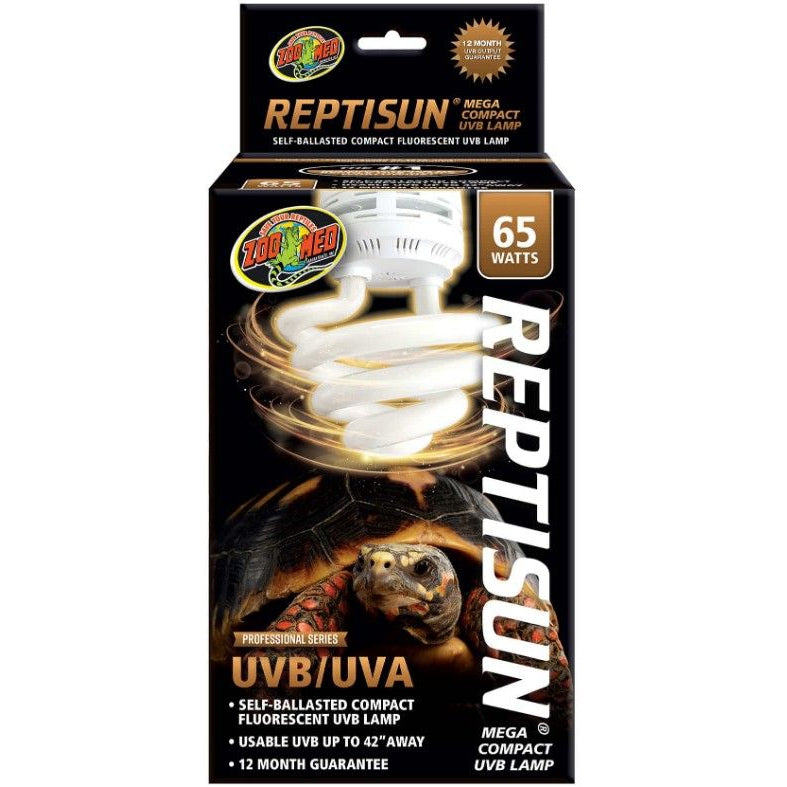 Zoo Med Reptisun Mega Compact UVB/UVA Fluorescent Bulb-Reptile-Zoo Med-65 watt-