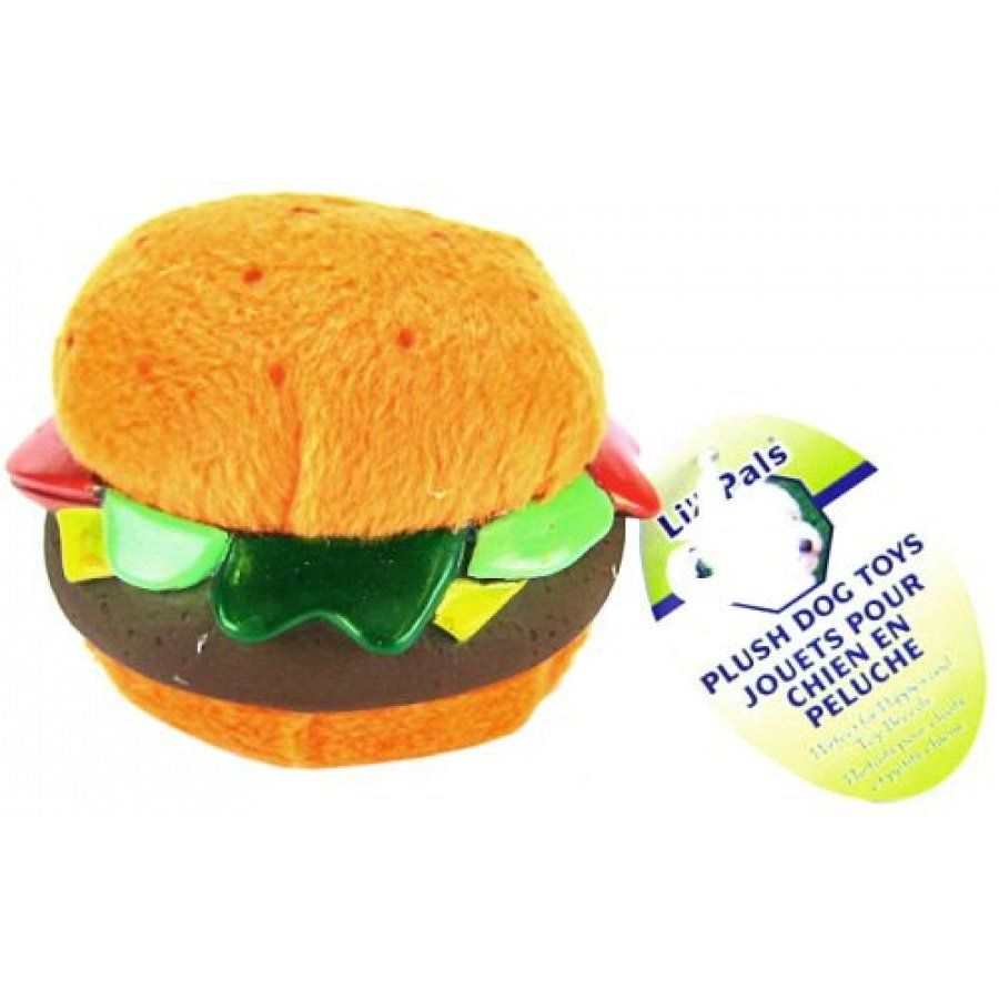 Li'l Pals Plush Hamburger Dog Toy-Dog-Li'l Pals-Hamburger Dog Toy-