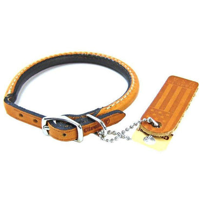 Circle T Leather Round Collar - Tan-Dog-Circle T Leather-12" Neck-
