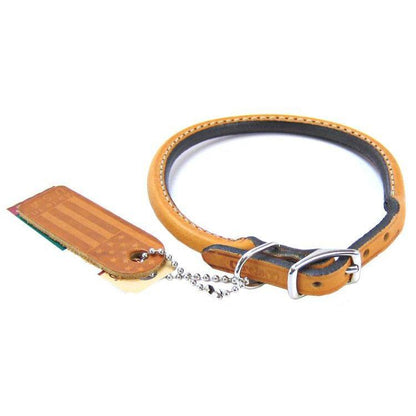 Circle T Leather Round Collar - Tan-Dog-Circle T Leather-14" Neck-