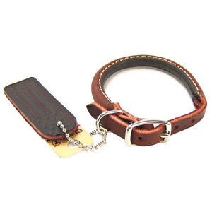 Circle T Latigo Leather Round Collar-Dog-Circle T Leather-10" Long x 3/8" Wide-
