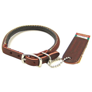 Circle T Latigo Leather Round Collar-Dog-Circle T Leather-12" Long x 3/8" Wide-