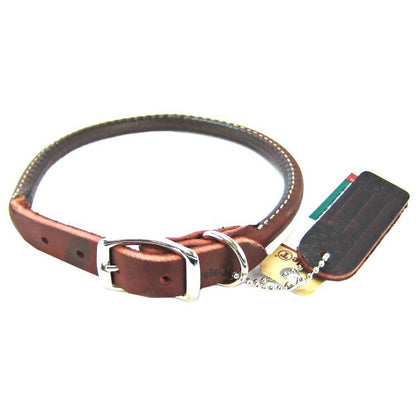 Circle T Latigo Leather Round Collar-Dog-Circle T Leather-16" Long x 5/8" Wide-