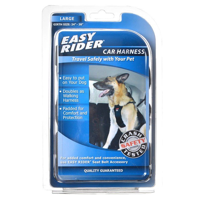 Coastal Pet Easy Rider Car Harness - Black-Dog-Coastal Pet-Large (Girth Size 24"-38")-