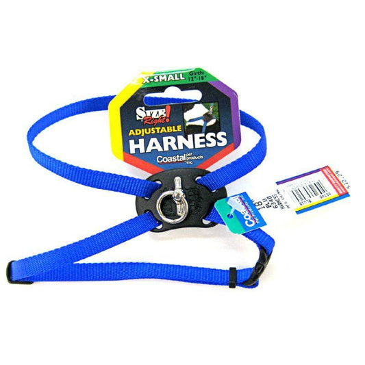 Coastal Pet Size Right Adjustable Nylon Harness - Blue-Dog-Coastal Pet-X-Small (Girth Size 10"-18")-