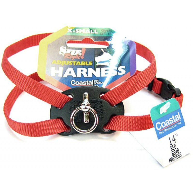 Coastal Pet Size Right Nylon Adjustable Harness - Red-Dog-Coastal Pet-X-Small - (Girth Size 10"-18")-