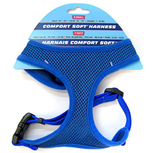 Coastal Pet Comfort Soft Adjustable Harness - Blue-Dog-Coastal Pet-X Small - 5/8" Width (Girth Size 16"-19")-