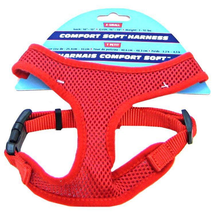 Coastal Pet Comfort Soft Adjustable Harness - Red-Dog-Coastal Pet-Small - 5/8" Wide (Girth Size 19"-23")-