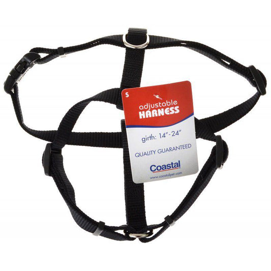 Tuff Collar Nylon Adjustable Harness - Black-Animals & Pet Supplies-BimBimPet-