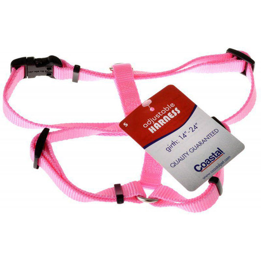 Tuff Collar Nylon Adjustable Harness - Bright Pink-Animals & Pet Supplies-BimBimPet-