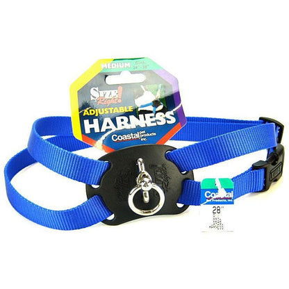 Coastal Pet Size Right Nylon Adjustable Harness - Blue-Dog-Coastal Pet-Medium (Girth Size 24"-30")-