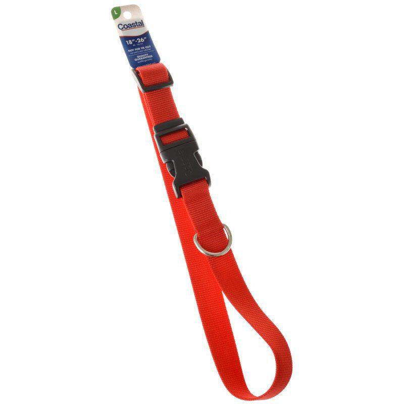 Tuff Collar Nylon Adjustable Collar - Red-Dog-Tuff Collar-18"-26" Long x 1" Wide-