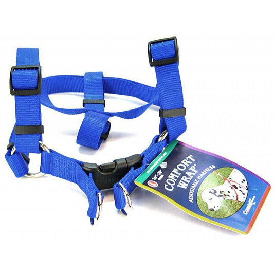 Tuff Collar Comfort Wrap Nylon Adjustable Harness - Blue-Dog-Tuff Collar-Large (Girth Size 26"-40")-