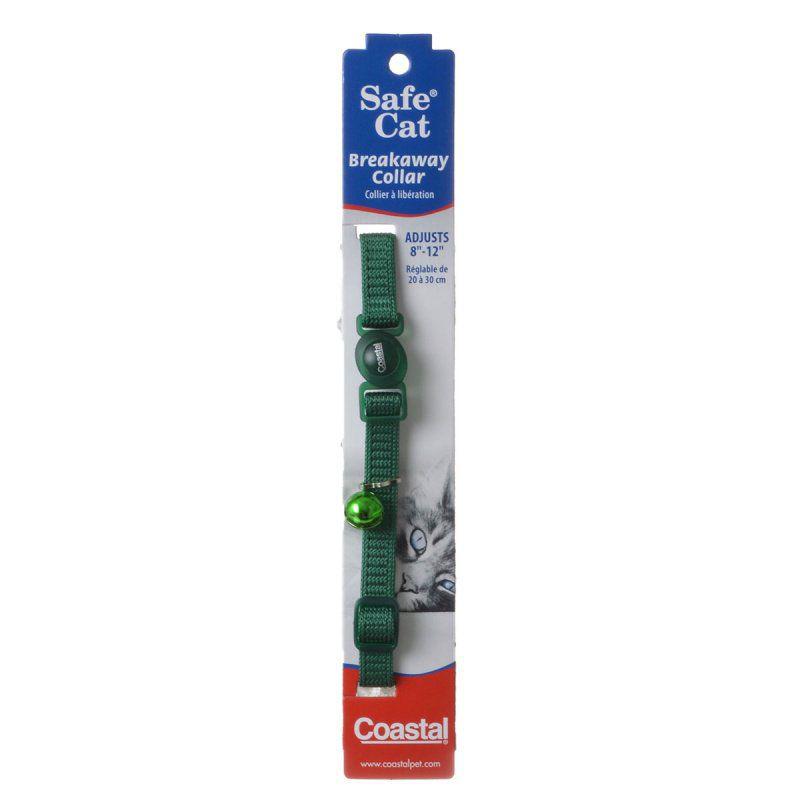 Coastal Pet Safe Cat Nylon Adjustable Breakaway Collar - Hunter Green-Cat-Coastal Pet-8"-12" Neck-