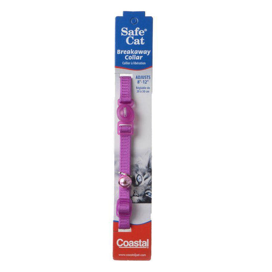 Coastal Pet Safe Cat Nylon Adjustable Breakaway Collar - Orchid-Cat-Coastal Pet-8"-12" Neck-