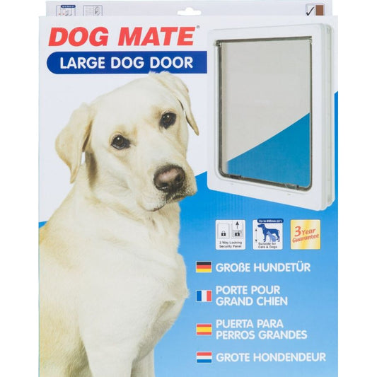 Dog Mate Multi Insulation Dog Door - White-Dog-Dog Mate-Large (Dogs up to 25" Shoulder Height)-