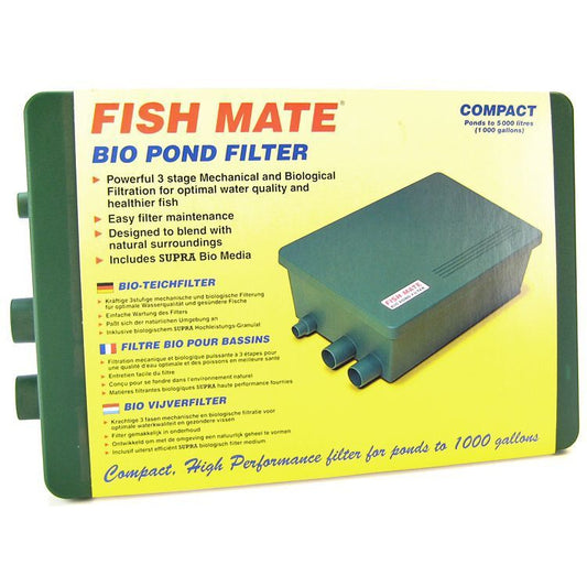 Fish Mate Compact bio Pond Filter-Fish-Fish Mate-Max Pond 1,000 Gallons - 500 GPH-