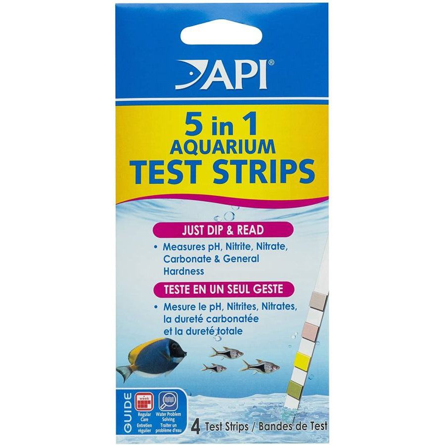 API 5 in 1 Aquarium Test Strips-Fish-API-4 Strips-