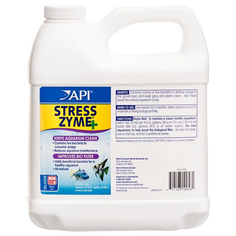 API Stress Zyme Plus-Fish-API-64 oz (Treats 3,840 Gallons)-