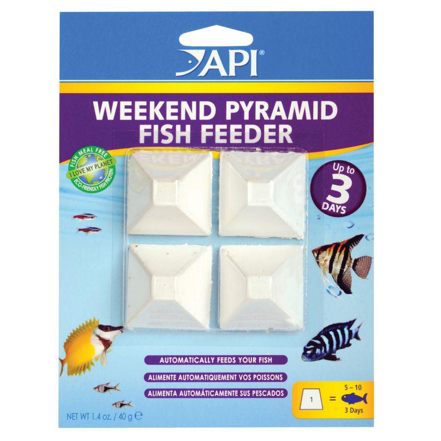 API 3-Day Pyramid Fish Feeder-Fish-API-Feeds 15-20 Fish for up to 4 Days-