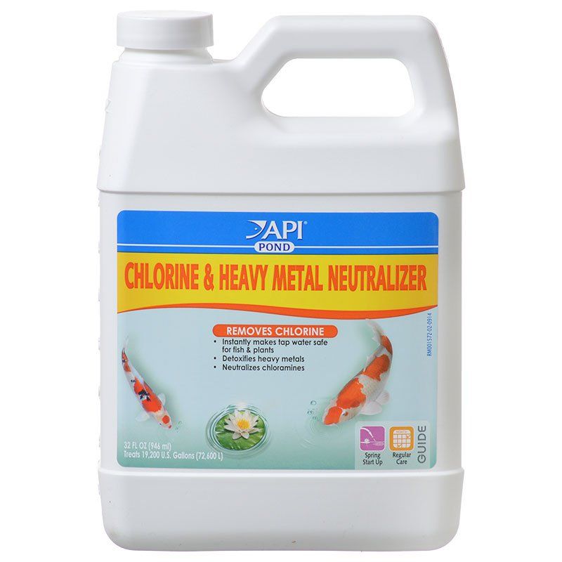 PondCare Chlorine & Heavy Metal Neutralizer-Fish-Pond Care-32 oz (Treats 19,200 Gallons)-