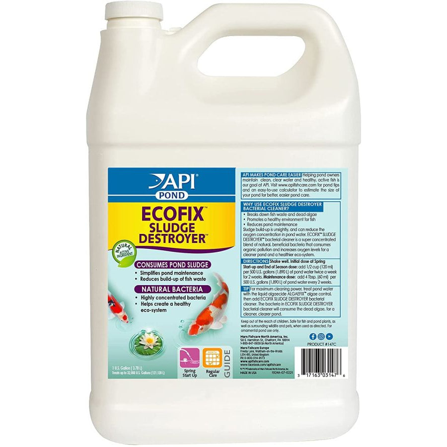 API Pond Ecofix Sludge Destroyer-Fish-API-1 Gallon (Treats 32,000 Gallons)-