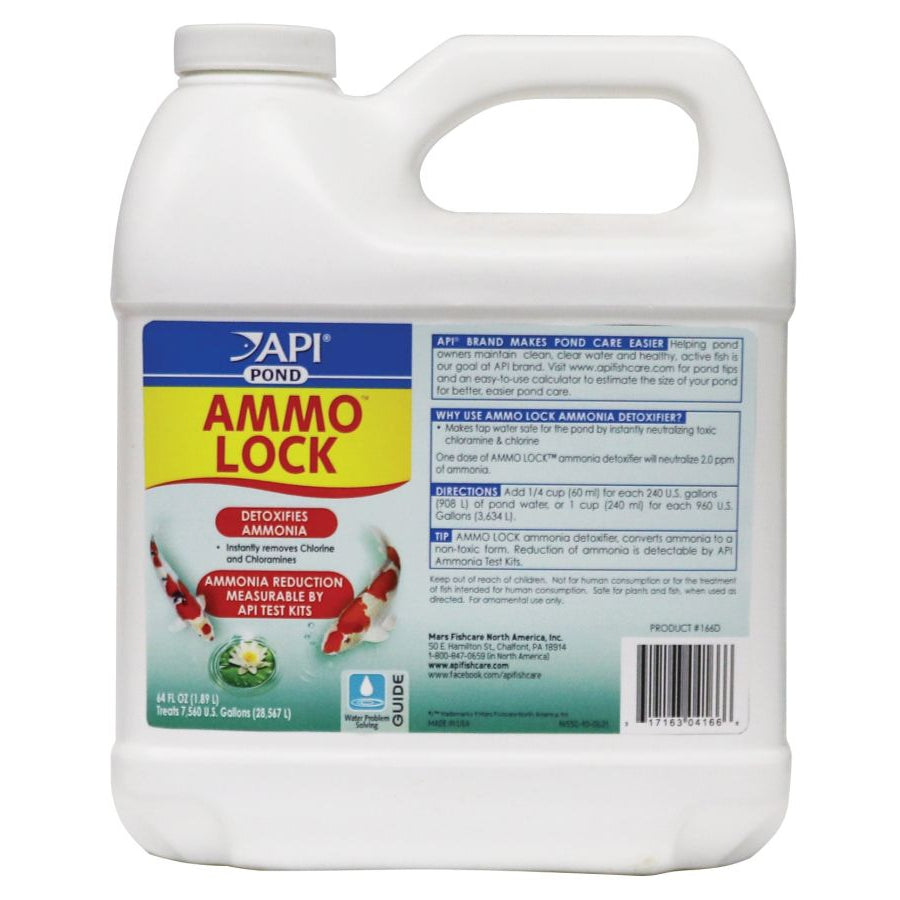 PondCare Ammo Lock Ammonia Detoxifier for Ponds-Fish-Pond Care-64 oz (Treats 7,680 Gallons)-