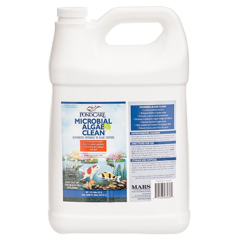 PondCare Microbial Algae Clean-Fish-Pond Care-1 Gallon (Treats 38,400 Gallons)-