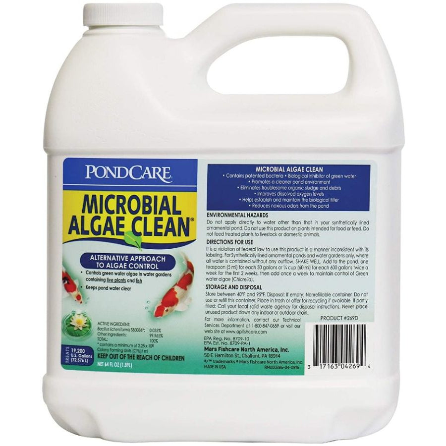 PondCare Microbial Algae Clean-Fish-Pond Care-64 oz (Treats 19,200 Gallons)-