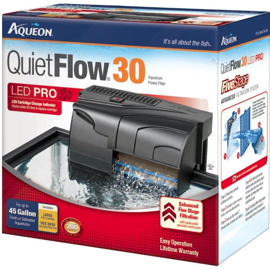 Aqueon QuietFlow LED Pro Power Filter-Fish-Aqueon-QuietFlow 30 (Aquariums up to 30 Gallons)-