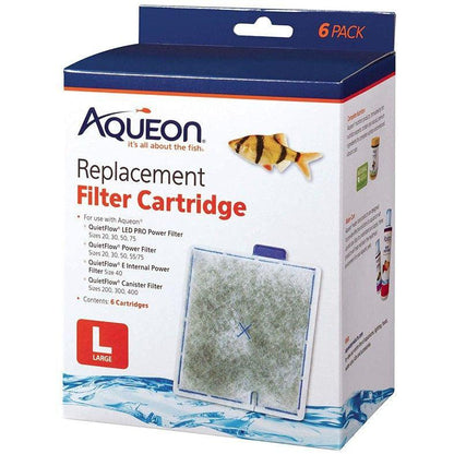 Aqueon QuietFlow Replacement Filter Cartridge-Fish-Aqueon-Large (6 Pack)-